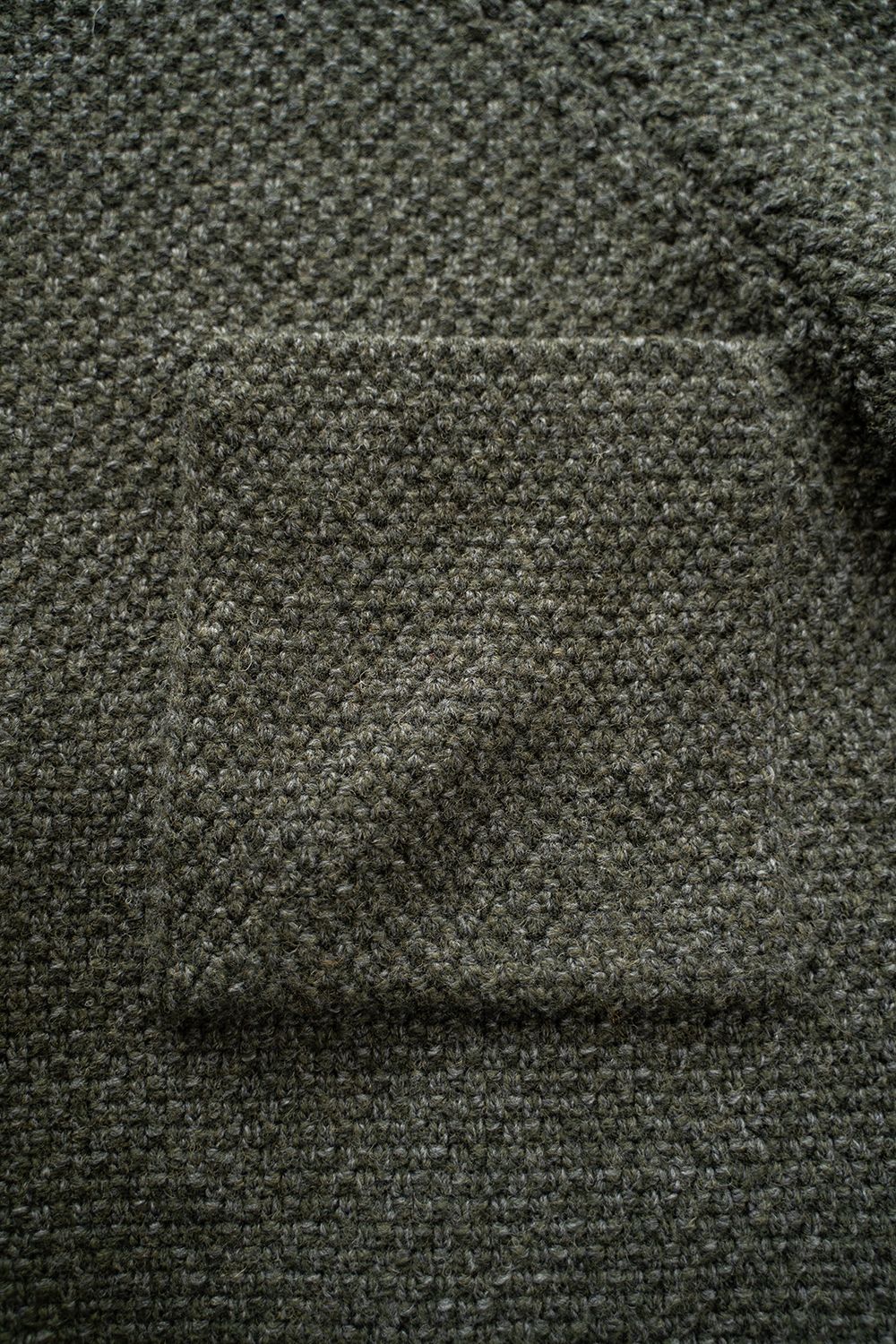 【25AW】5Gニットジップブルゾン(MELANGE KHAKI)