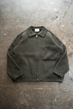【25AW】5Gニットジップブルゾン(MELANGE KHAKI)