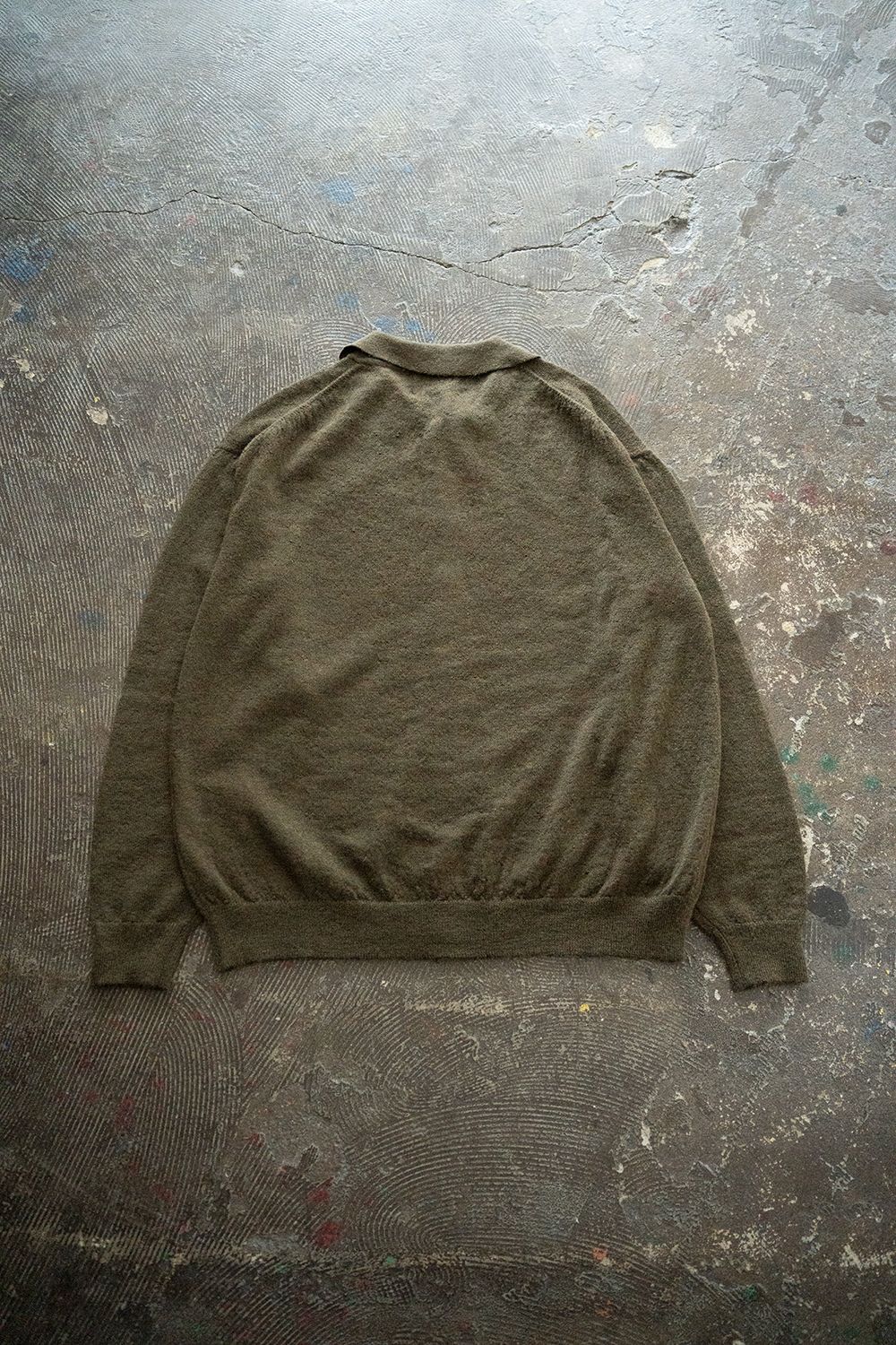 【25AW】エクストラキッドモヘア12Gニットカーディガン(OLIVE)