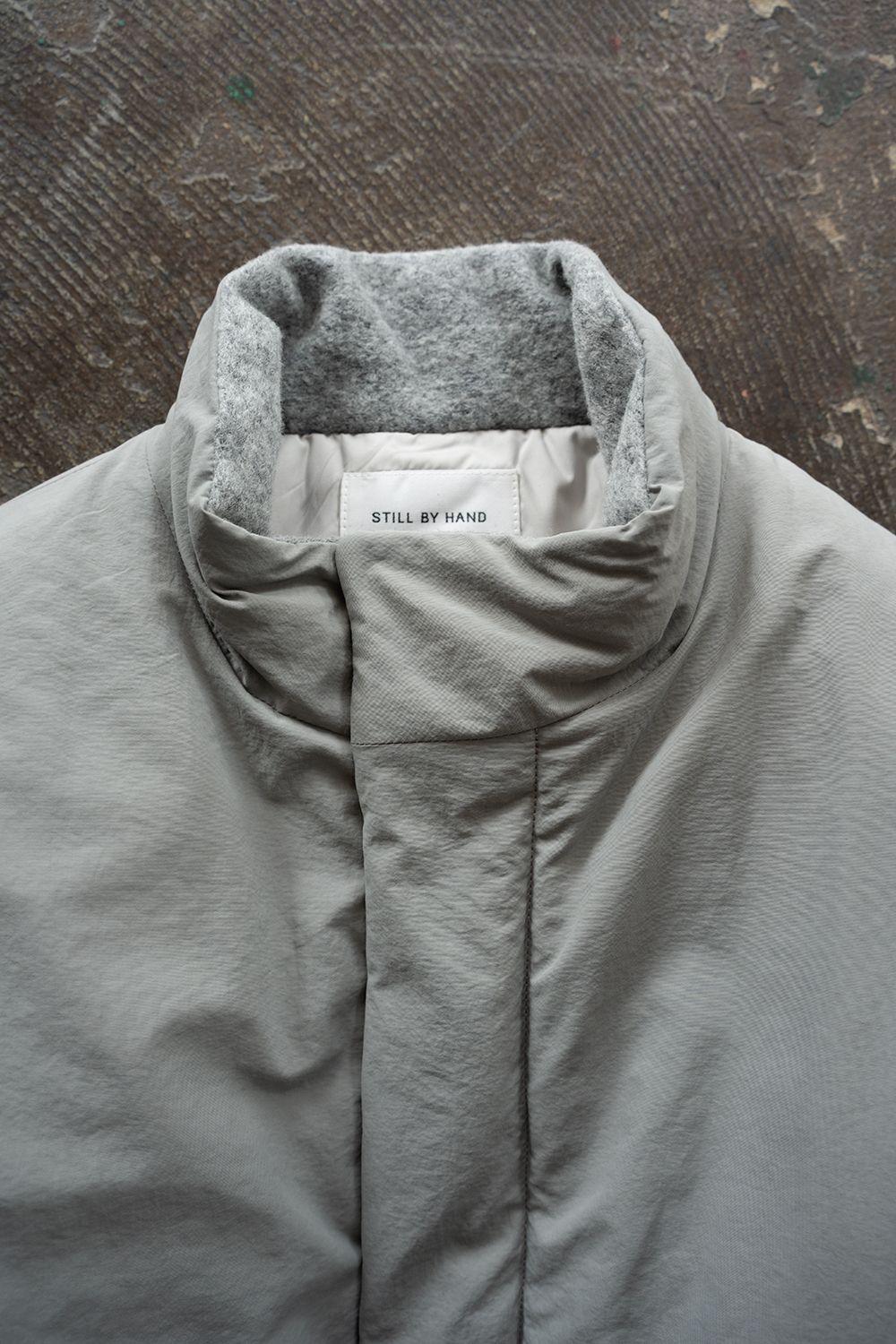 【25AW】シンサレートスタンドカラーブルゾン(ICE GRAY)