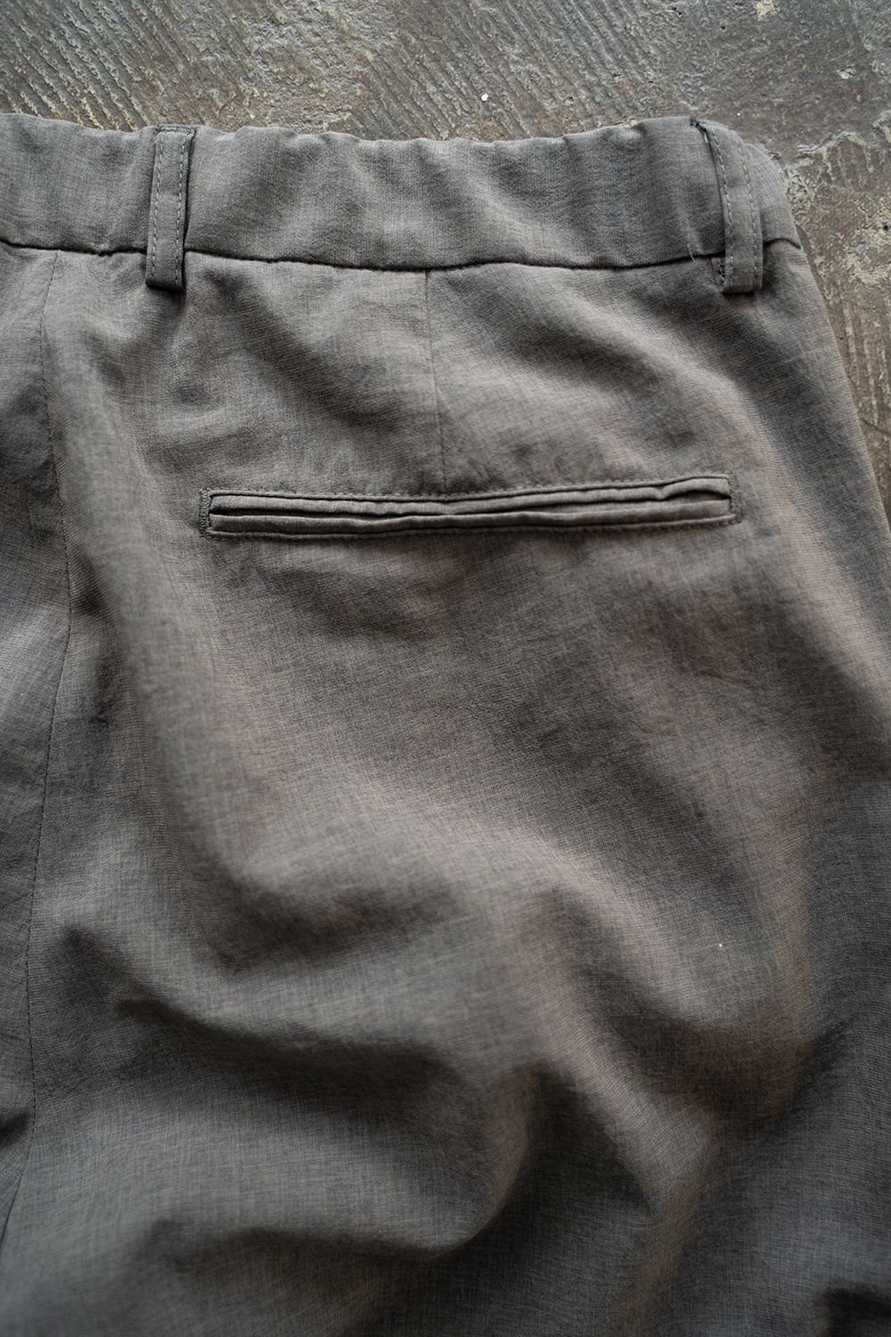 【ラスト1点】【23SS】強撚ポリエステル4タックイージースラックス(GRAY)