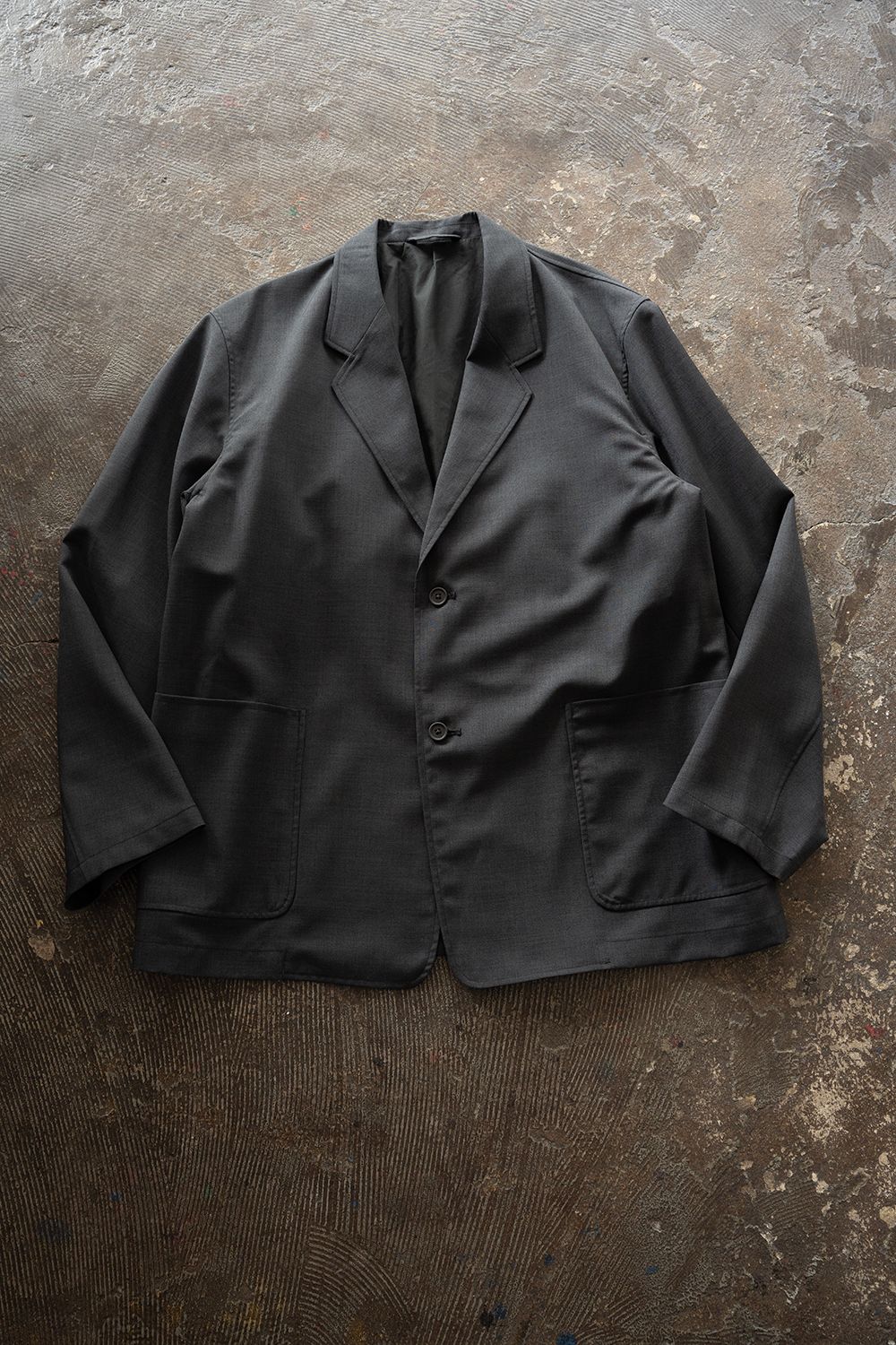 【ラスト1点】【26AW】モヘア混2Bジャケット(CHARCOAL)