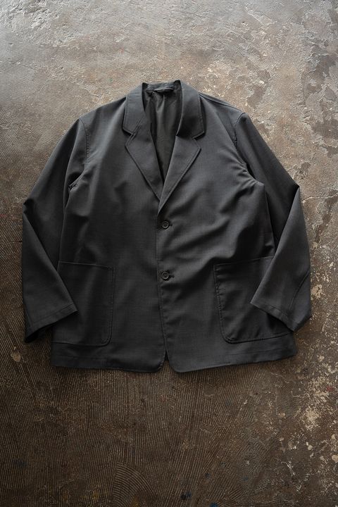 【ラスト1点】【26AW】モヘア混2Bジャケット(CHARCOAL)