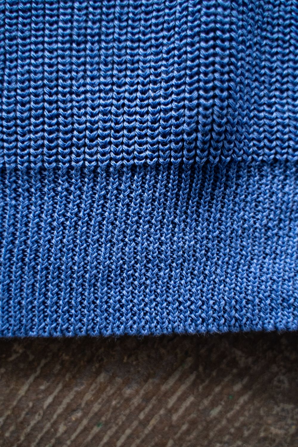 【ラスト1点】【23SS】擬麻コットンクルーネックニット(BLUE)