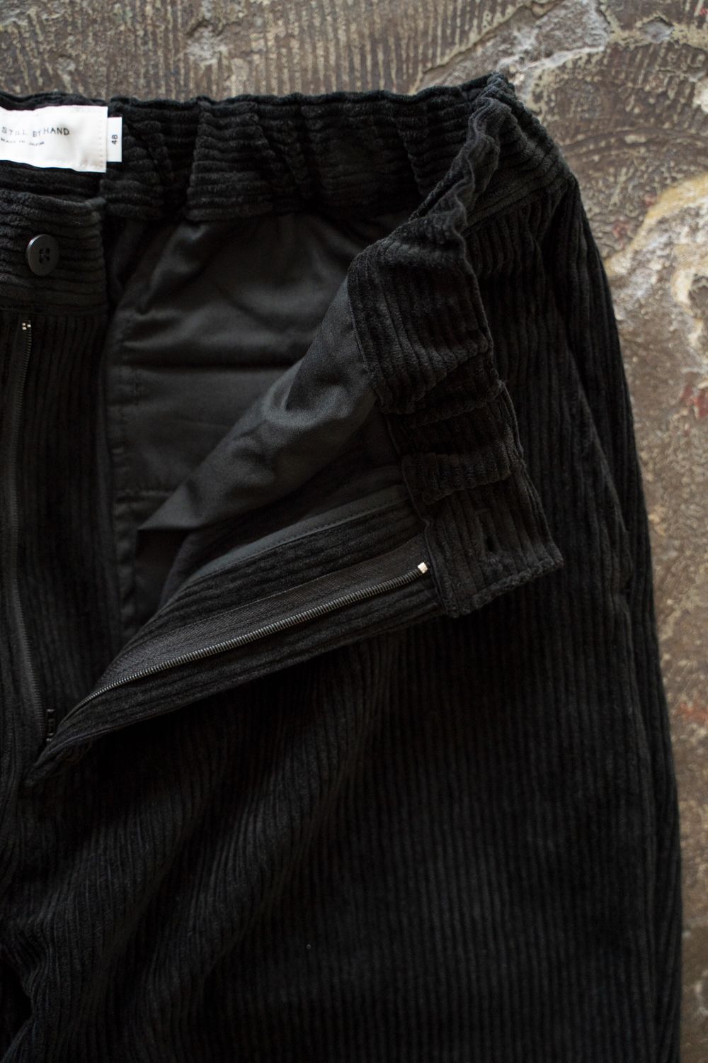 【26AW】綿×レーヨン5Wコーデュロイイージーパンツ(BLACK)