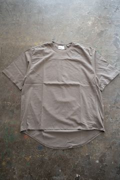 【ラスト1点】Back Shirt Tee/強撚天竺Tシャツ(GREIGE)