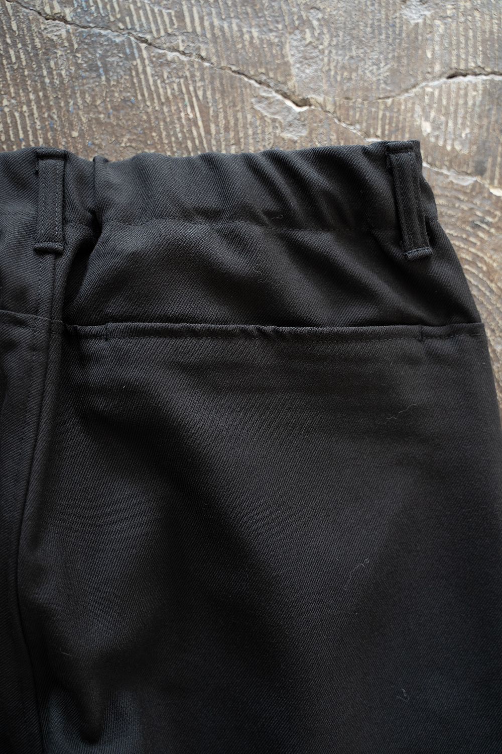 【ラスト1点】【23AW】ウール×ポリエステルイージーパンツ(BLACK)