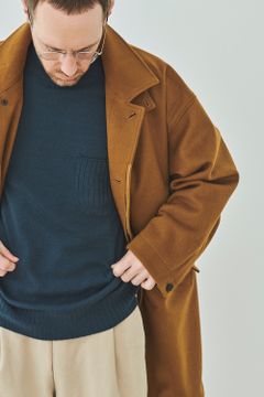 【ラスト1点】【22AW】カシミア混ホールガーメントニット(TEAL BLUE)