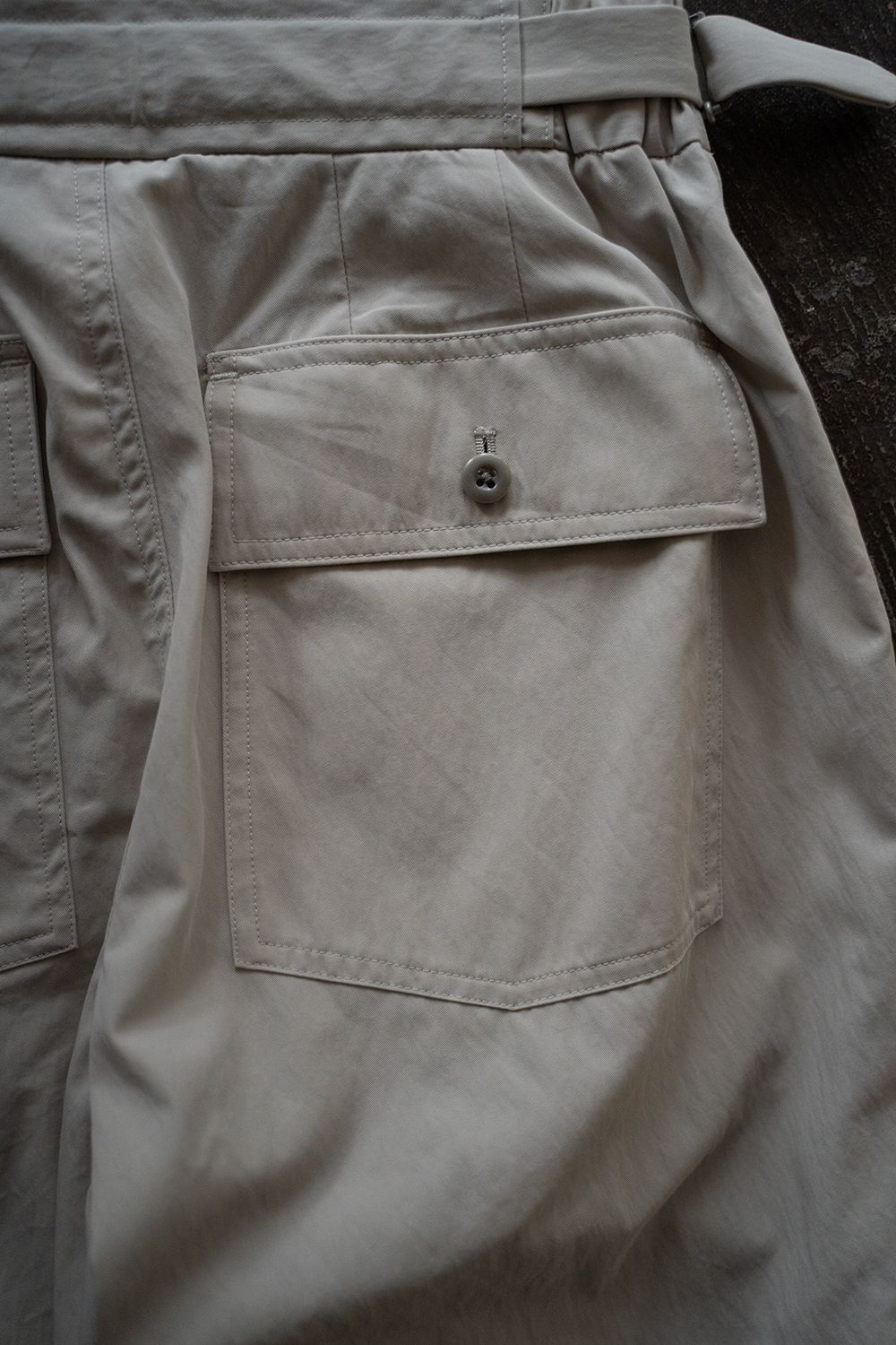 【ラスト1点】【24SS】2-Tack Cotton Nylon Baker Pants/2タックコットンナイロンベイカーパンツ(IVORY)