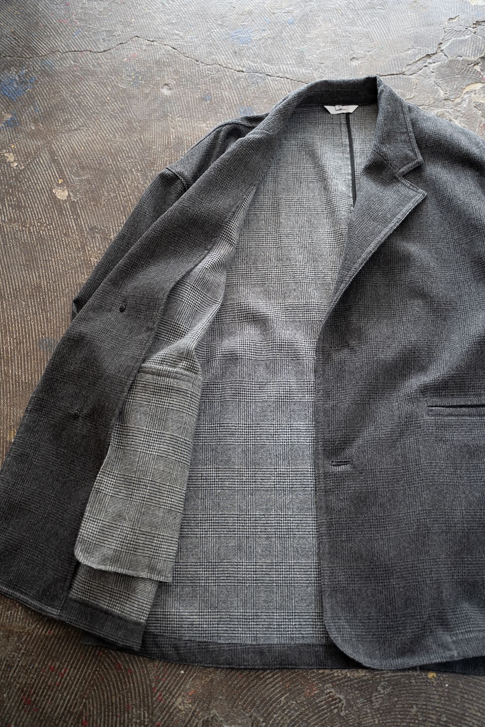 【25AW】 Glen Check Jacket/グレンチェックジャケット(GRAY)