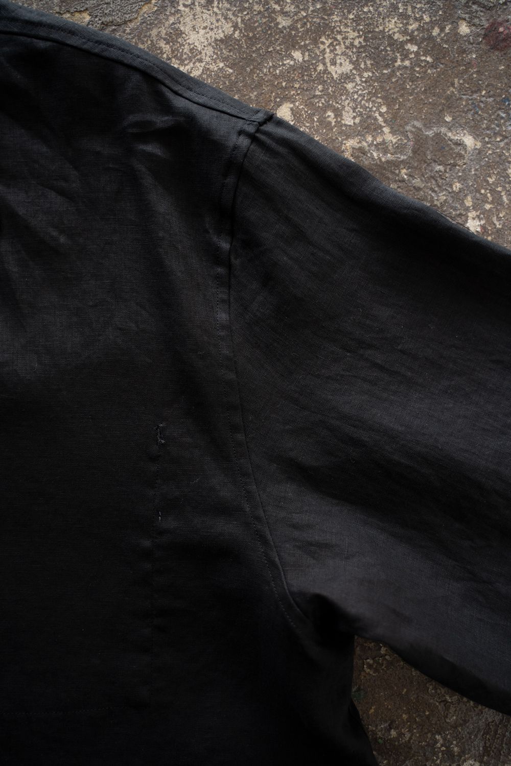 【ラスト1点】【26SS】リネンミニマルカバーオールジャケット(BLACK)