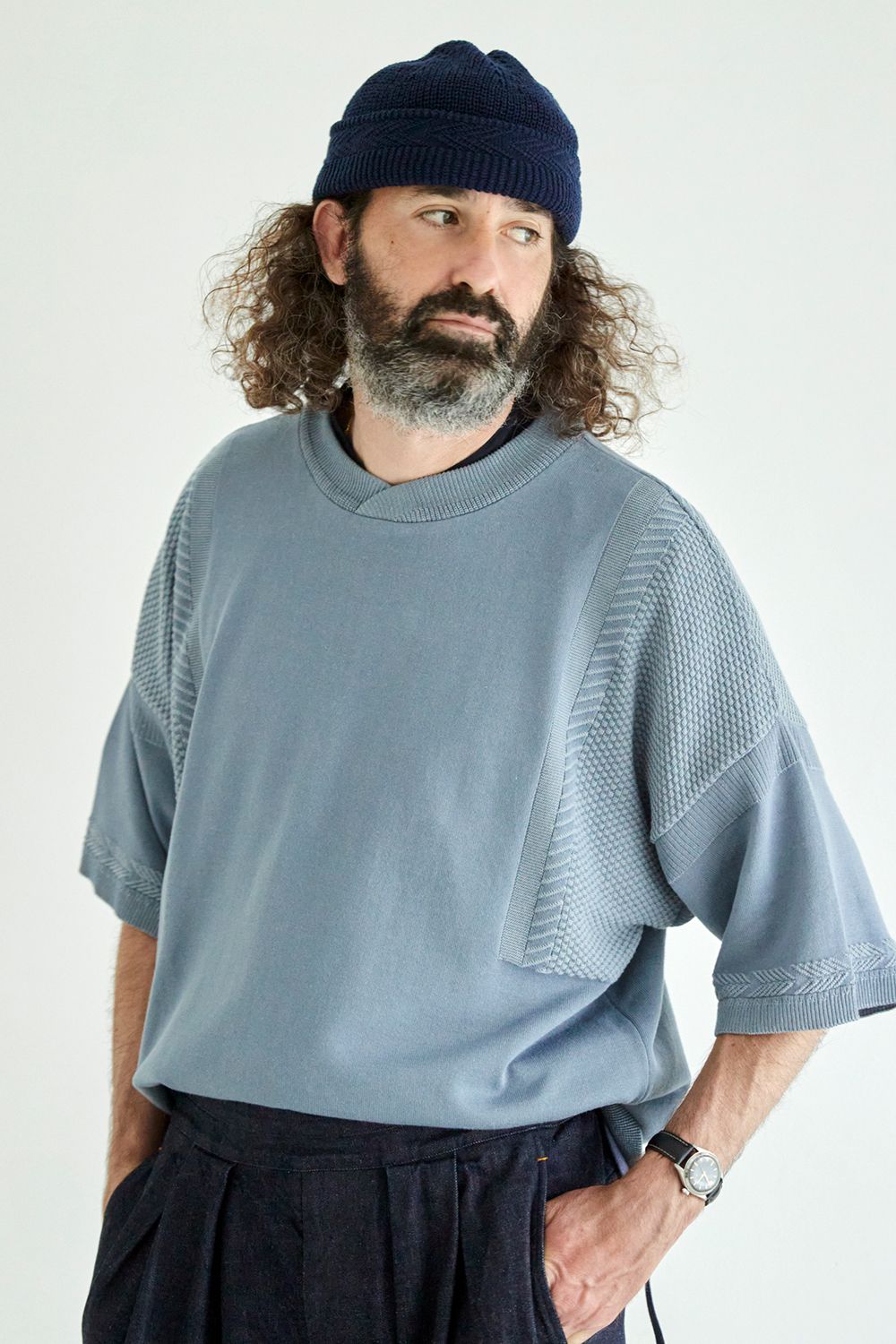 comoriYASHIKI Asanagi knit tシャツ
