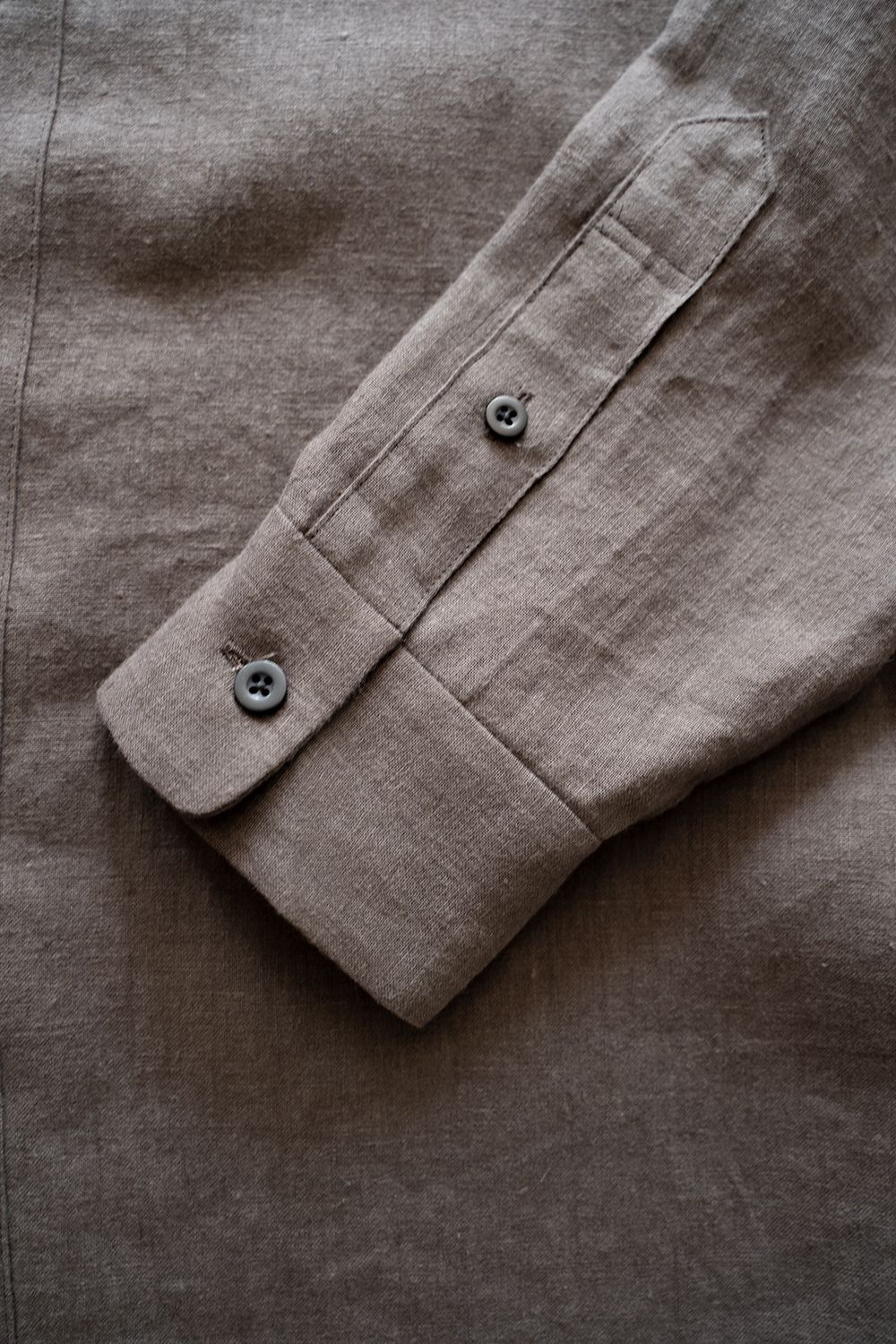 【ラスト1点】【22AW】リネンオックスシャツ(BROWN)