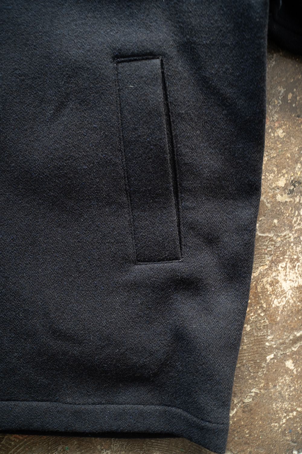 【ラスト1点】【24AW】ウールツイードステンカラーハーフコート(NAVY)