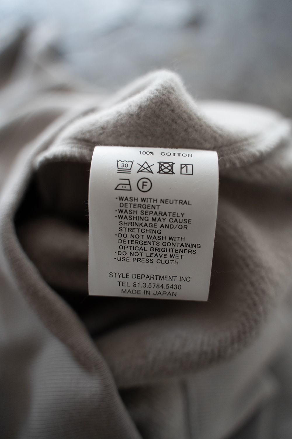 美品 スティルバイハンド ハーフジップスウェット ツートン オートミール グレー STILL BY HAND / スティル バイ ハンド】Half-Zip Sweat Shirts
