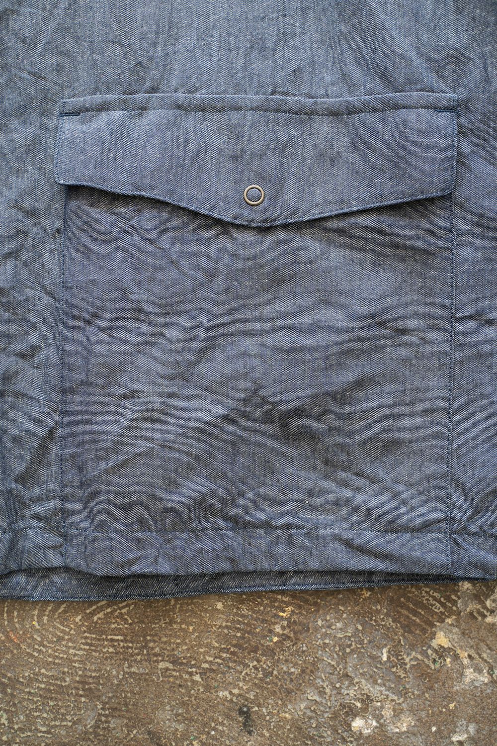 【ラスト1点】【23SS】和紙混シャンブレーシャツジャケット(INDIGO BLUE)