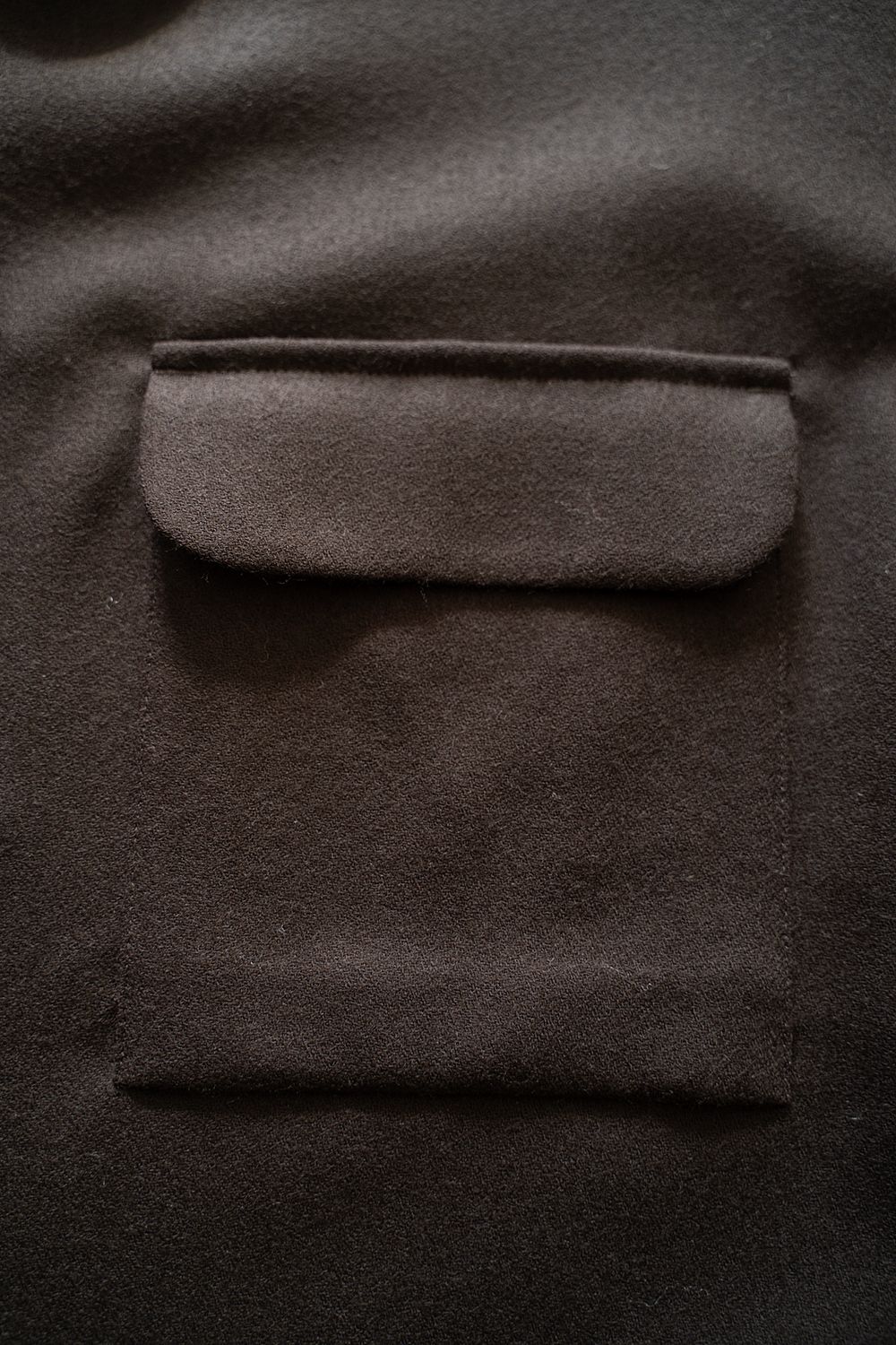 【ラスト1点】【25AW】ウールアムンゼンシャツ(DARK BROWN)