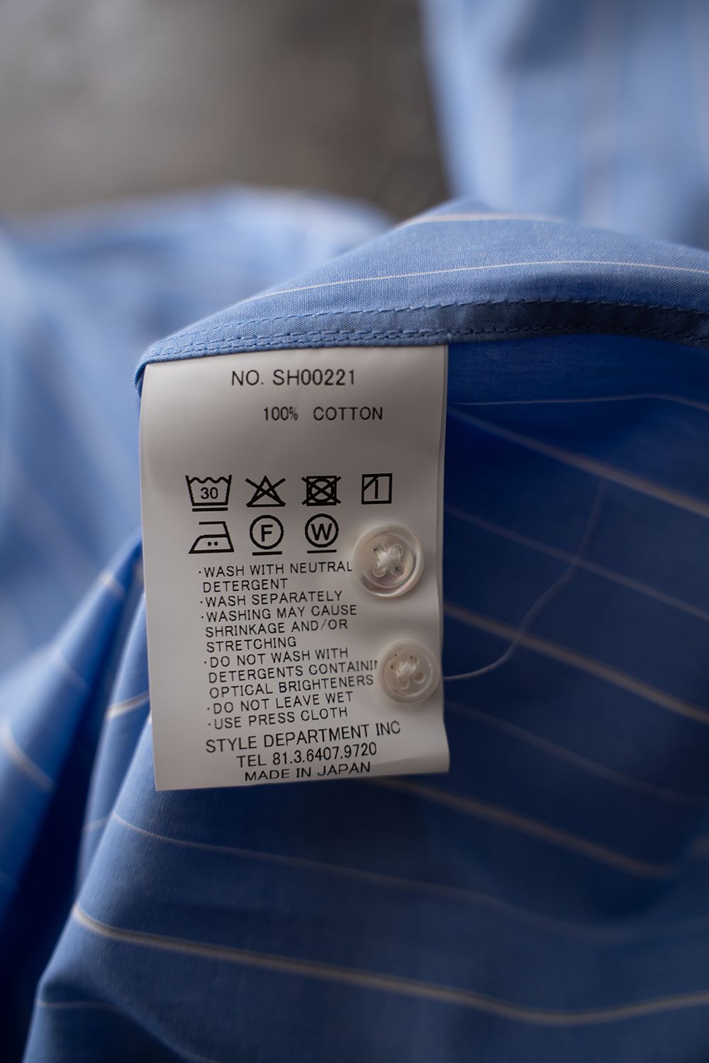 【26SS】ブロードレギュラーカラーシャツ(BLUE STRIPE)