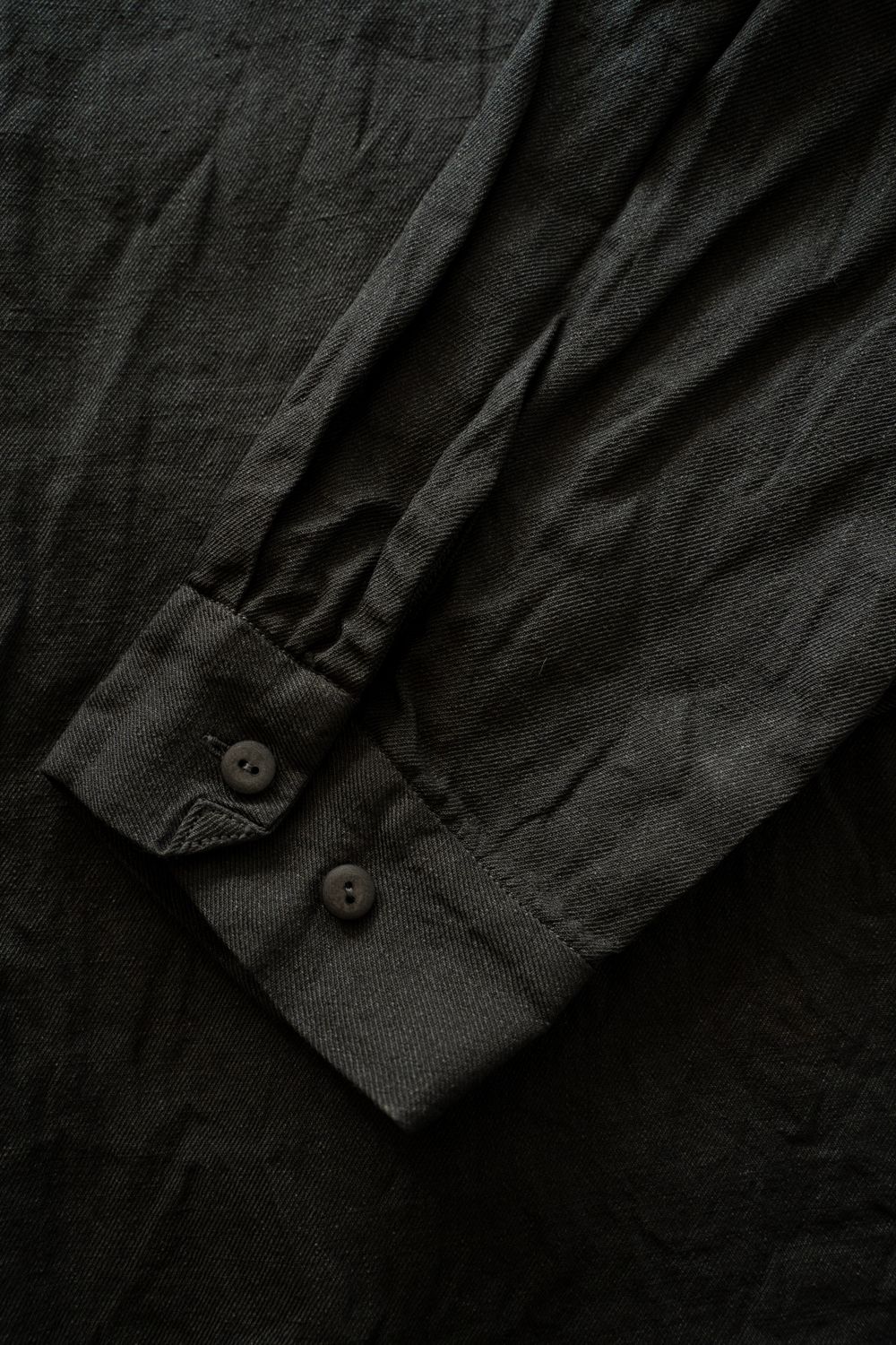 和紙大麻シャツ(柿渋×墨)