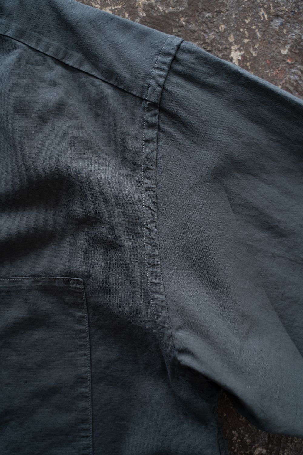 【26SS】コットン×ヘンプオーバーシャツ(BLUE GREY)