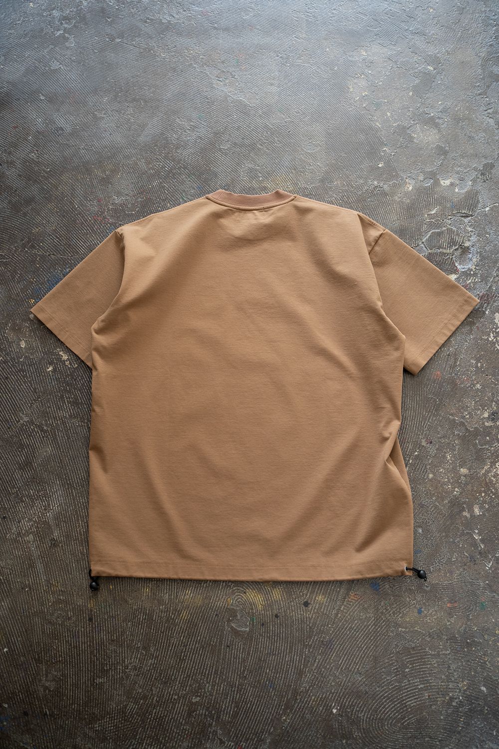【ラスト1点】【24SS】Short Sleeve Draw Code Pull Over(CAMEL)
