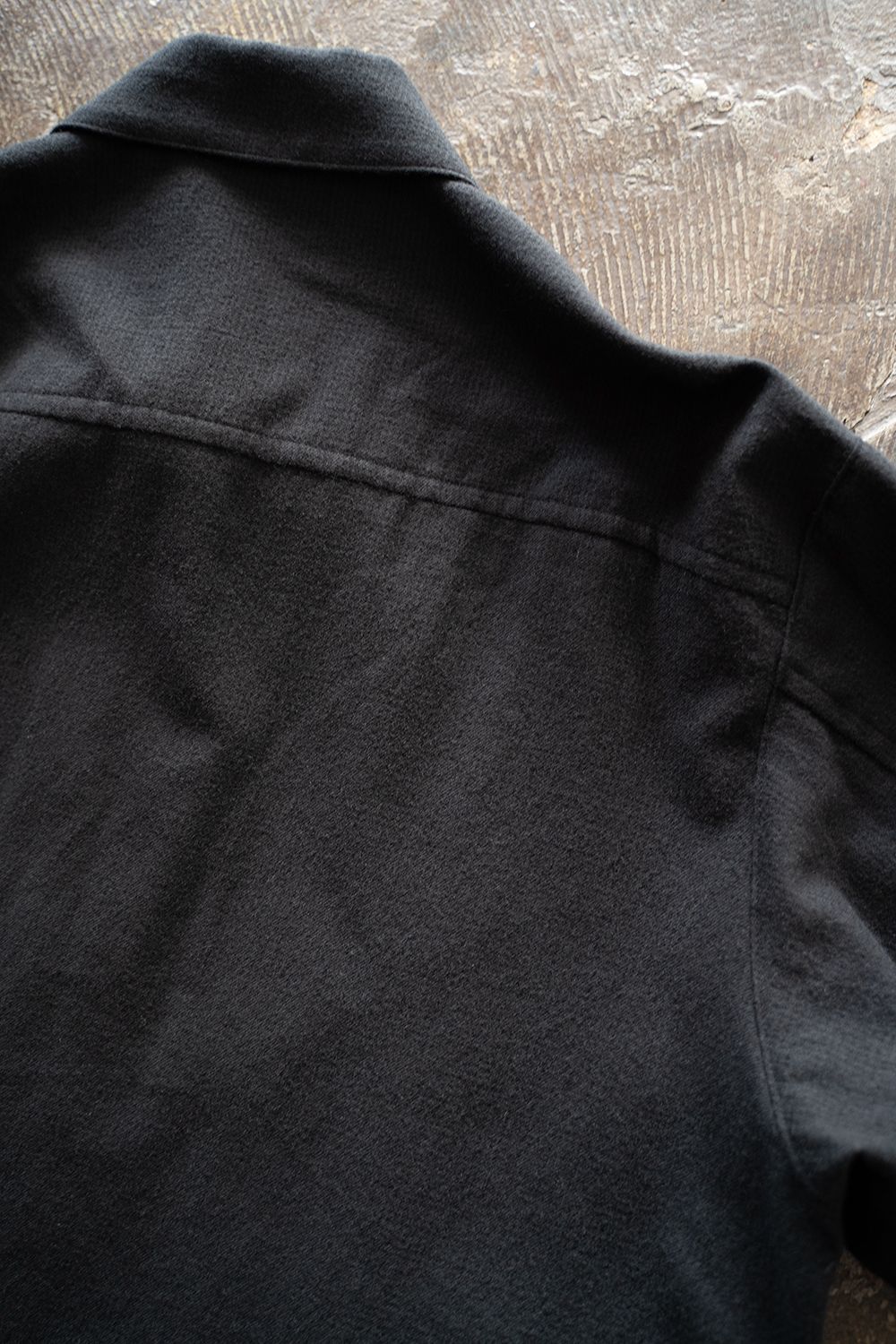 【ラスト1点】【24AW】ウール×コットンシャツブルゾン(BLACK NAVY)