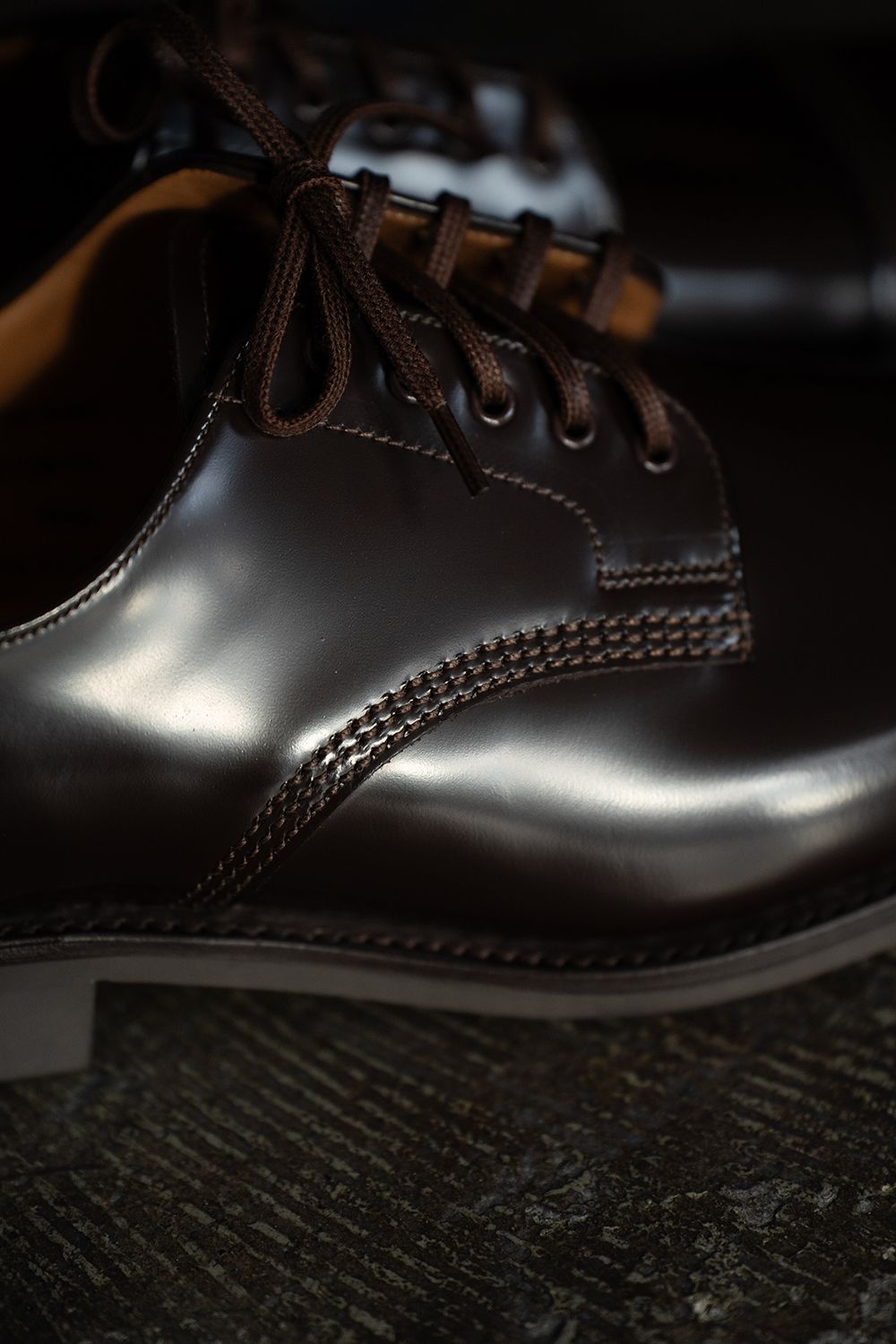 【定番人気】Military Derby Shoe(EBONY BROWN)【No.1128】