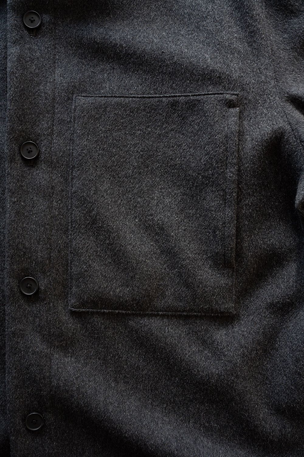 【26AW】ウールシャギーシャツブルゾン(CHARCOAL)