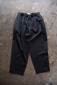 【26SS】ウォッシャブルウールイージースラックス(BLACK NAVY)