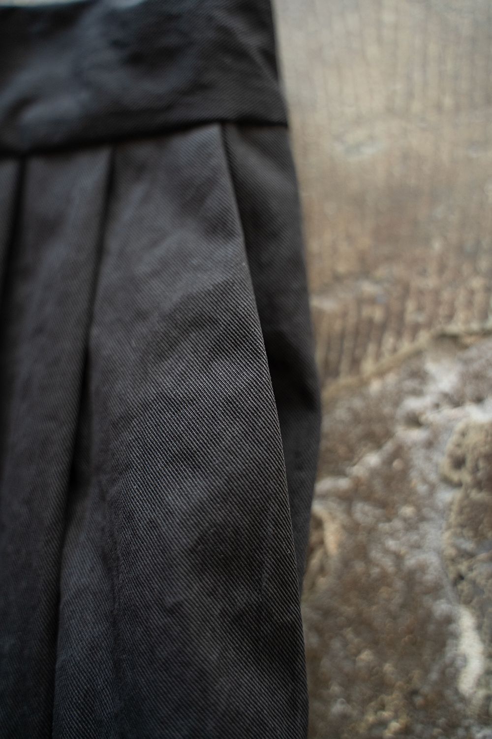 【ラスト1点】【24AW】3 Pleat Nylon Pants(BLACK)