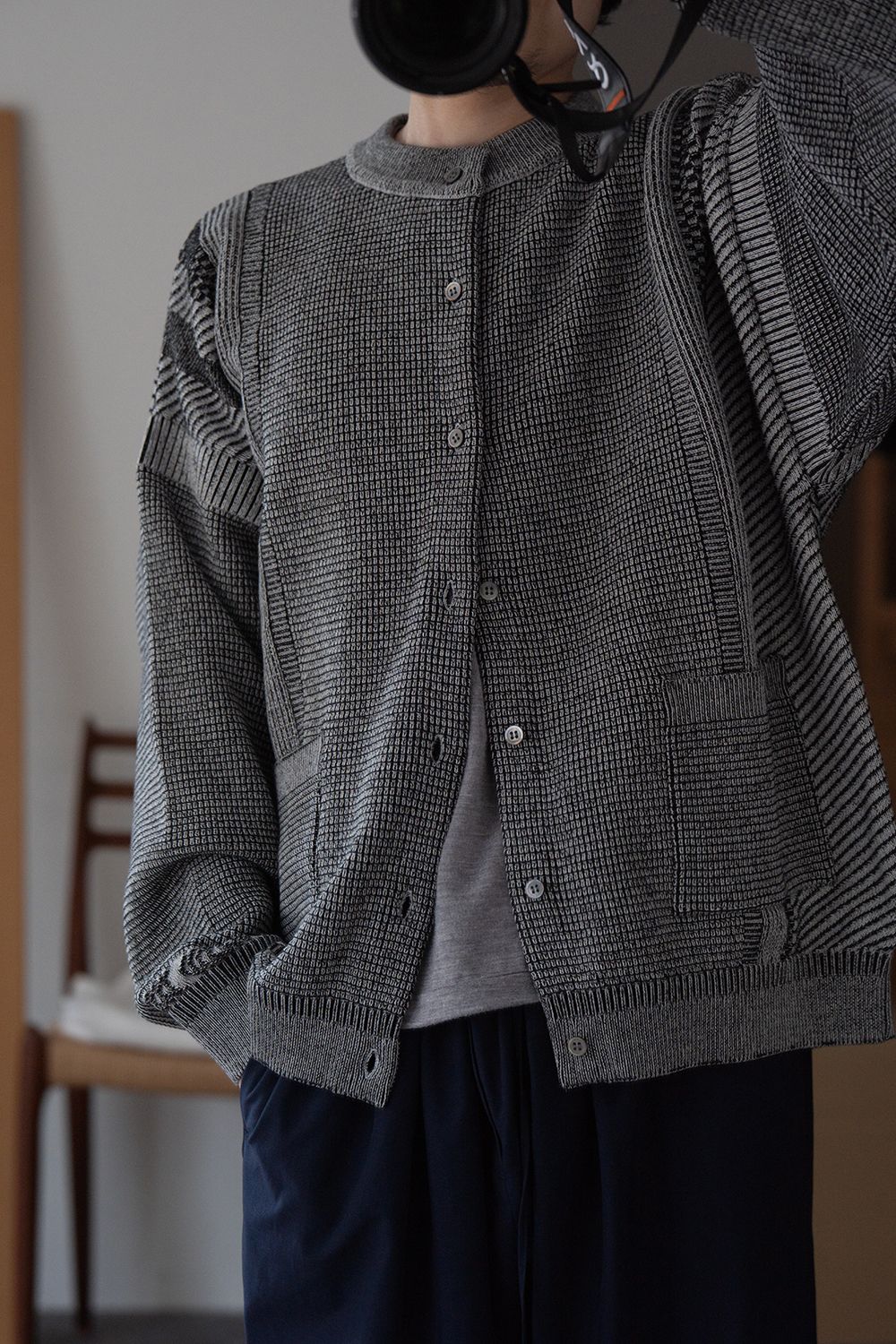 【26AW】Shinryo Cardigan(MIX GRAY)