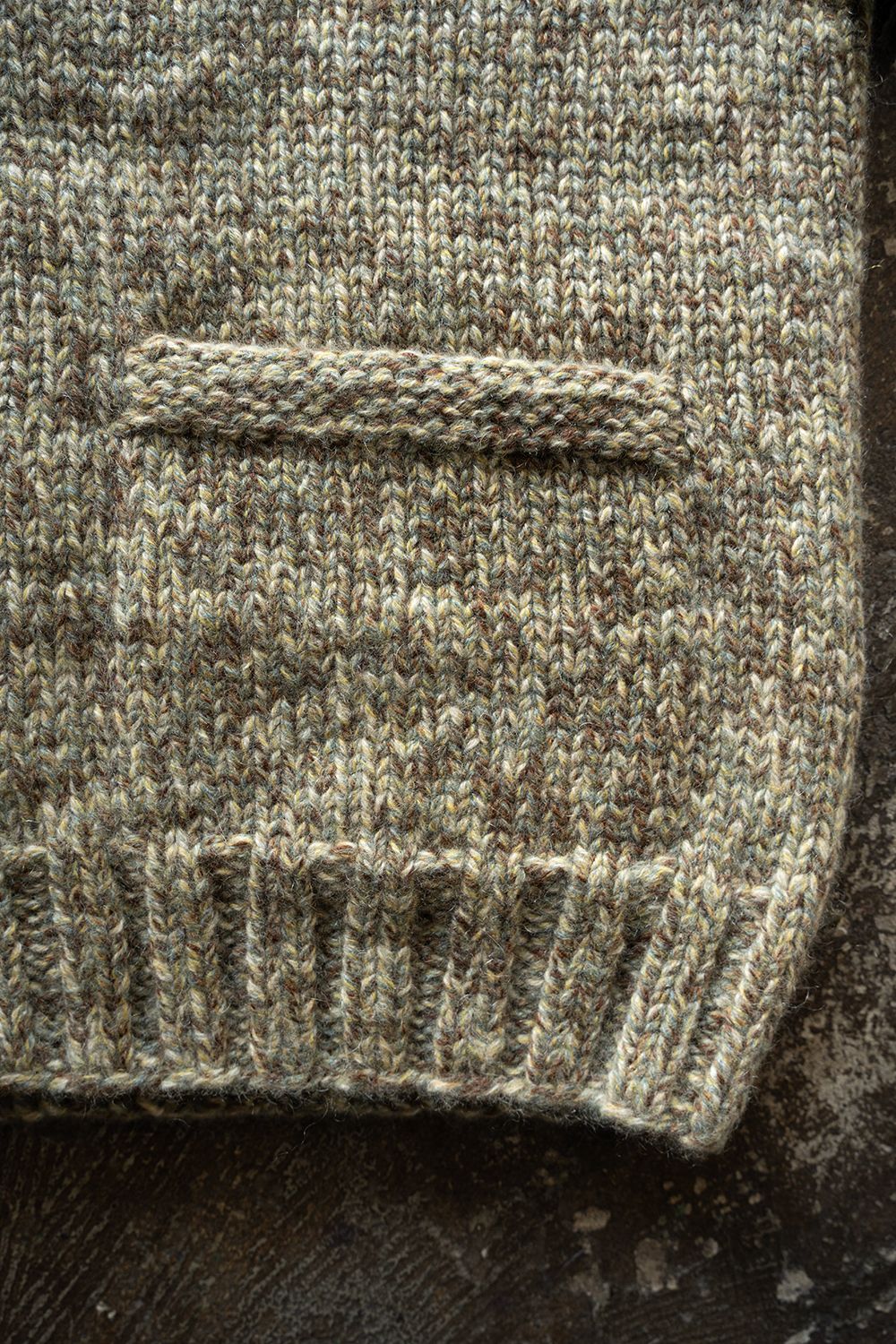 yak/lambs multi ply HAND KNITTING cowichan sweater(SUNNY)