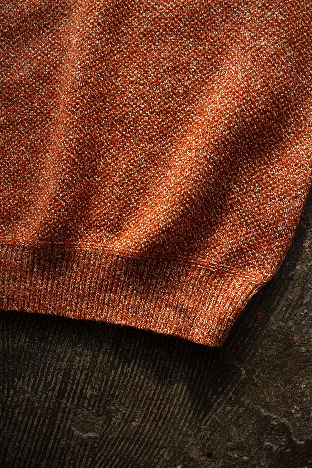 【26AW】ラムウール×ローシルクメランジニット(MELANGE ORANGE)