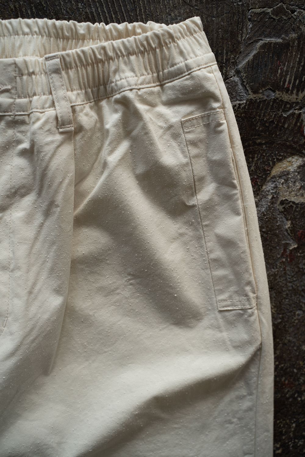 【ラスト1点】【23SS】シルクネップイージーパンツ(OFF WHITE)