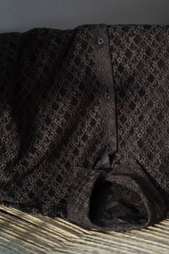 【ラスト1点】【24SS】Russell Lace L/S Shirt/ラッセルレースロングスリーブシャツ(BROWN)