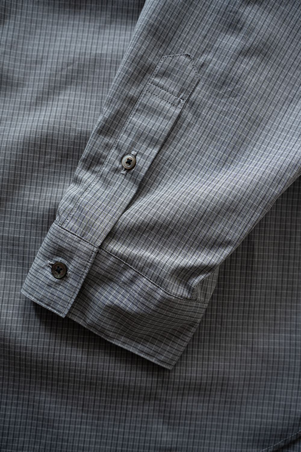 【26AW】ブロードレギュラーカラーシャツ(GRAY  CHECK)