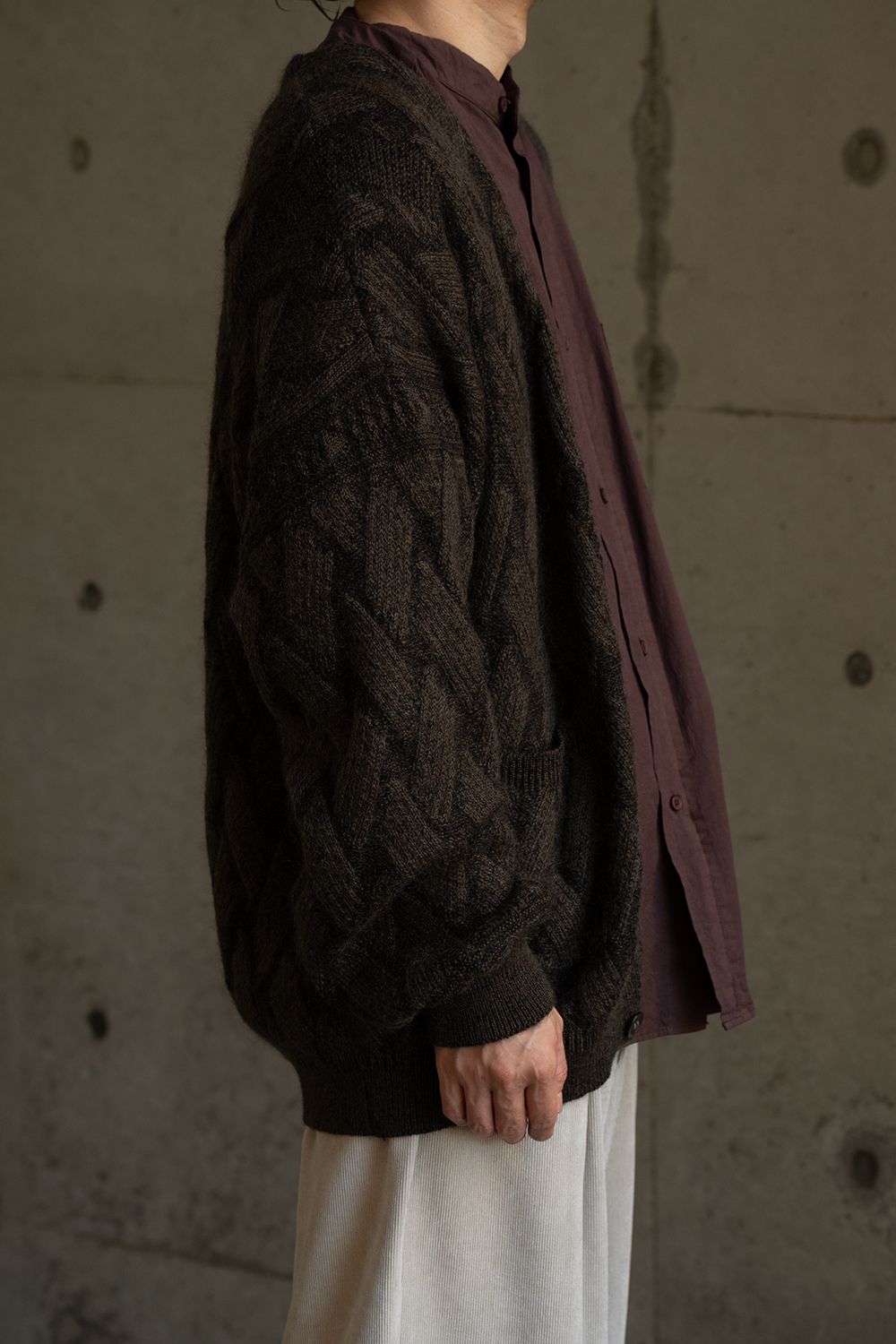 【26AW】Ochiba Mohair Cardigan(OLIVE)