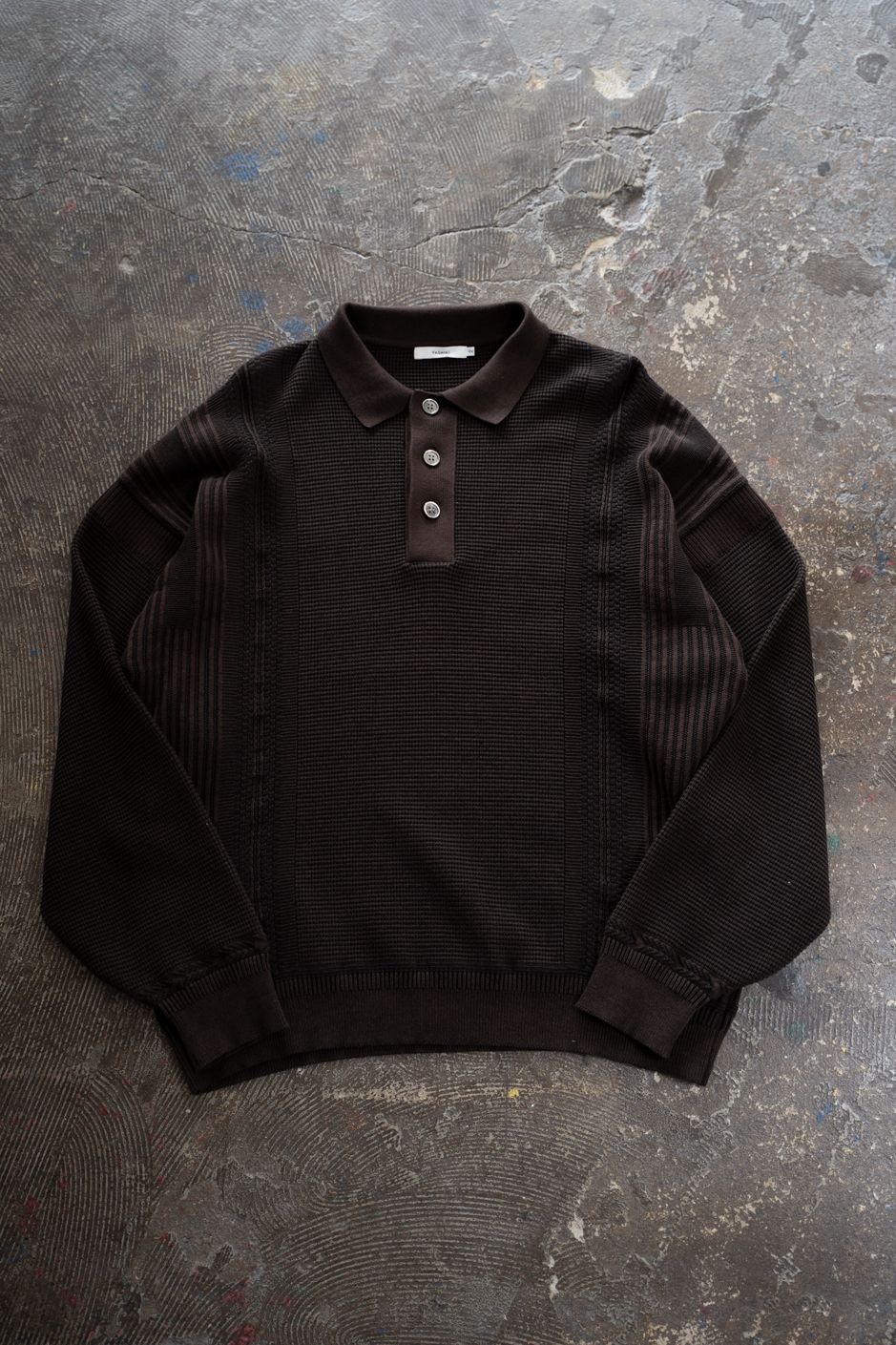 【26AW】Akisame Knit Polo(BROWN)
