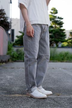 【ラスト1点】グレースビンコットン13.5ozストレートデニム(LIGHT GRAY)