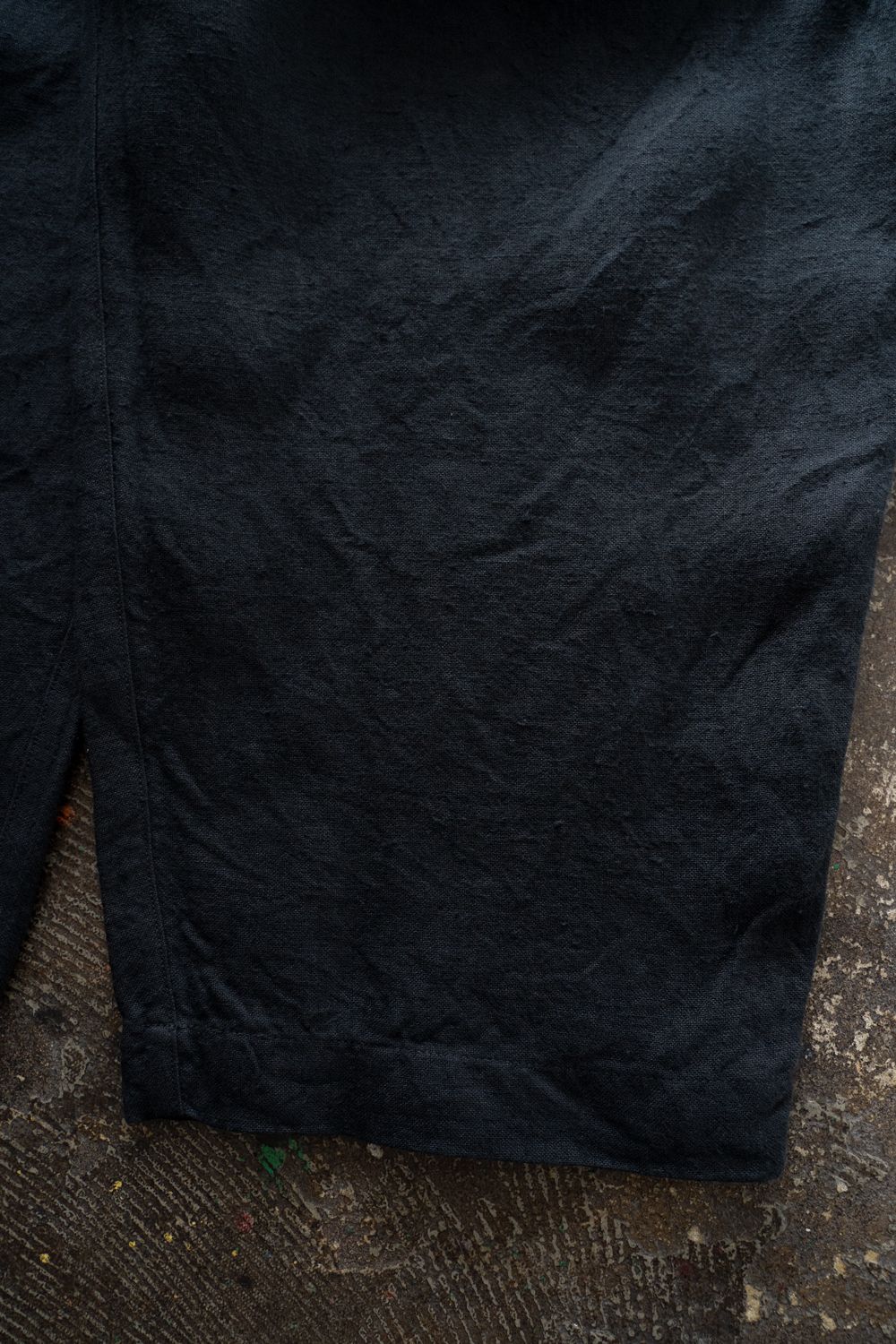 起毛大麻パンツ(墨黒)