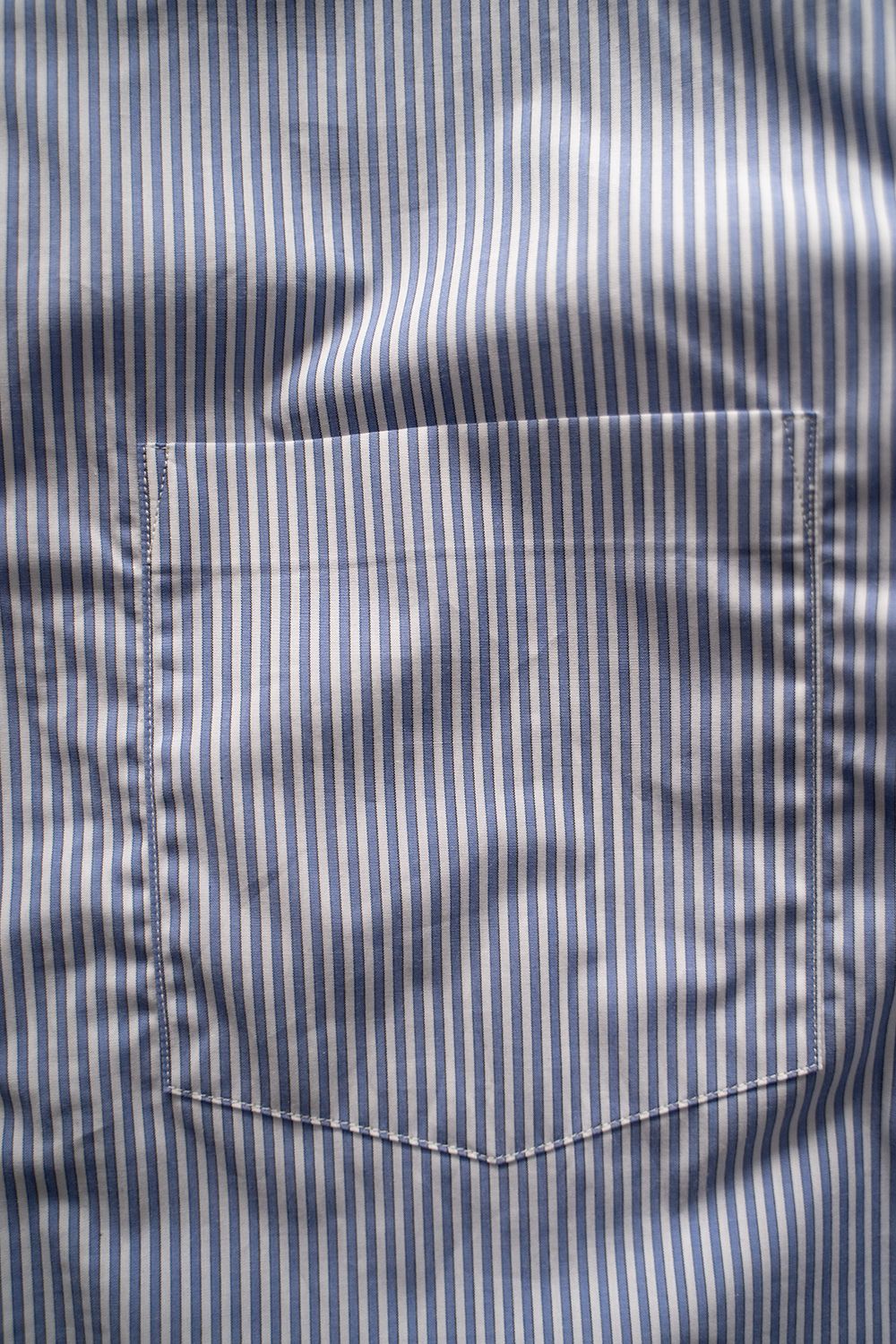 【ラスト1点】【24AW】ブロードレギュラーカラーシャツ(BLUE STRIPE)