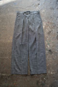 【ラスト1点】【25SS】Summer Tweed Tuck Pants/サマーツイードタックパンツ(GRAY)