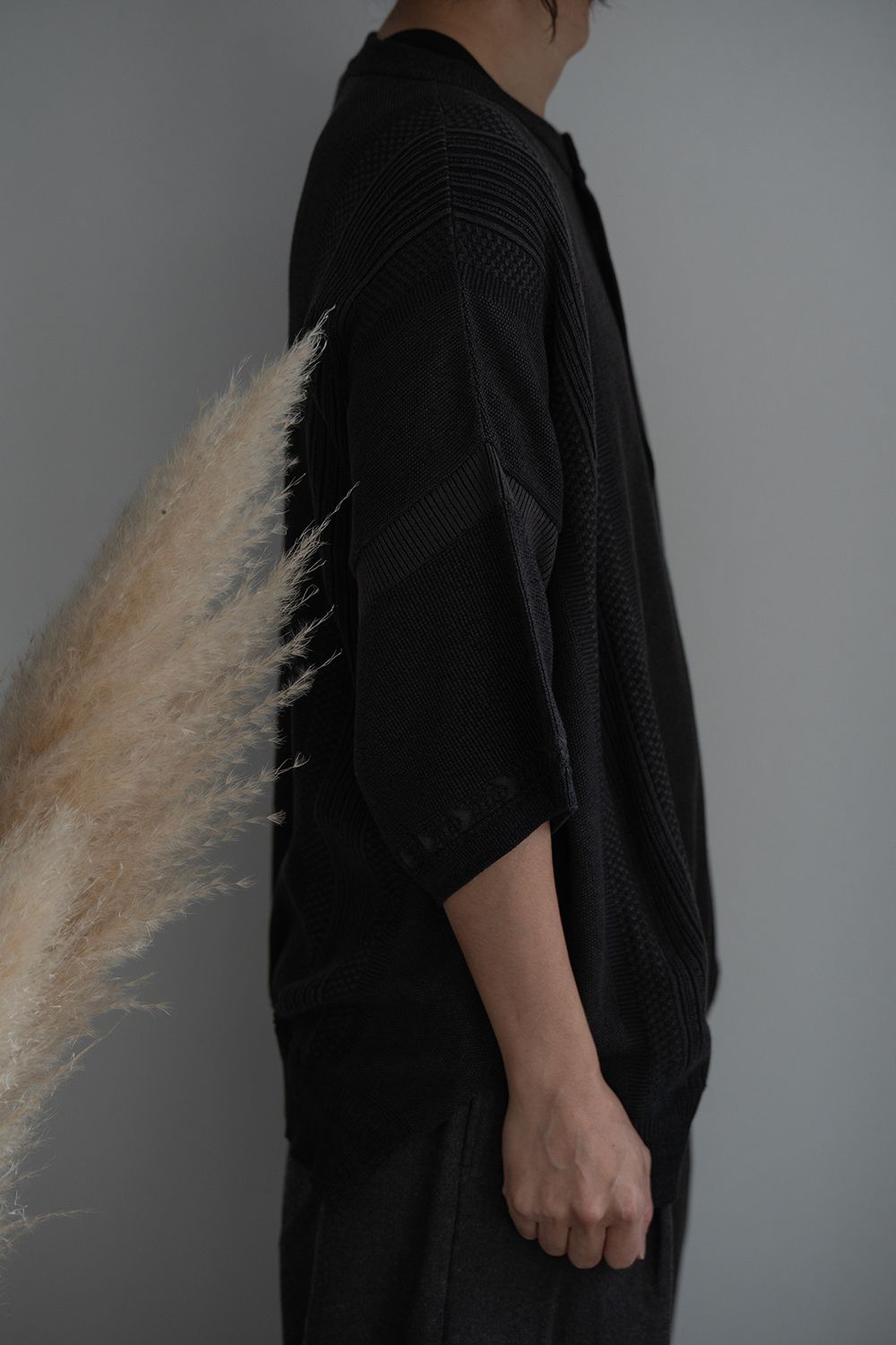 【26SS】Ryokufu Henley Knit(BLACK)
