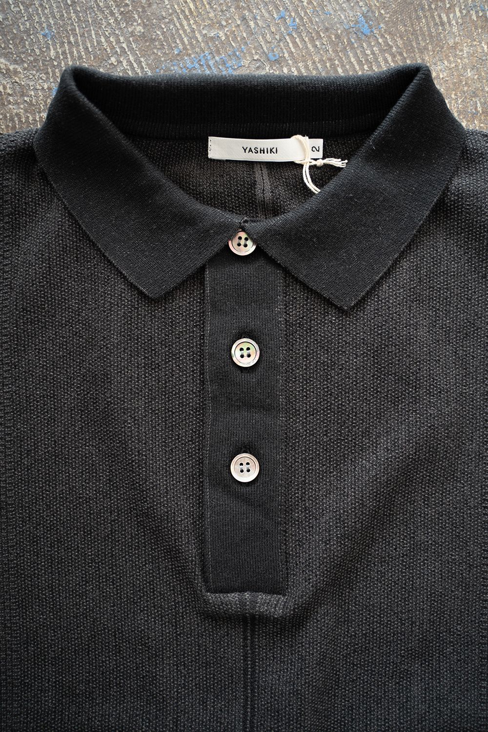 【ラスト1点】【25SS】Umiiro Knit Polo(BLACK)