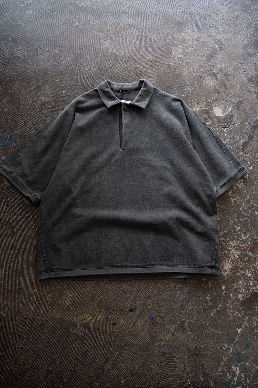 【26SS】Pigment Dyed Dolman Polo Shirt(CHARCOAL)