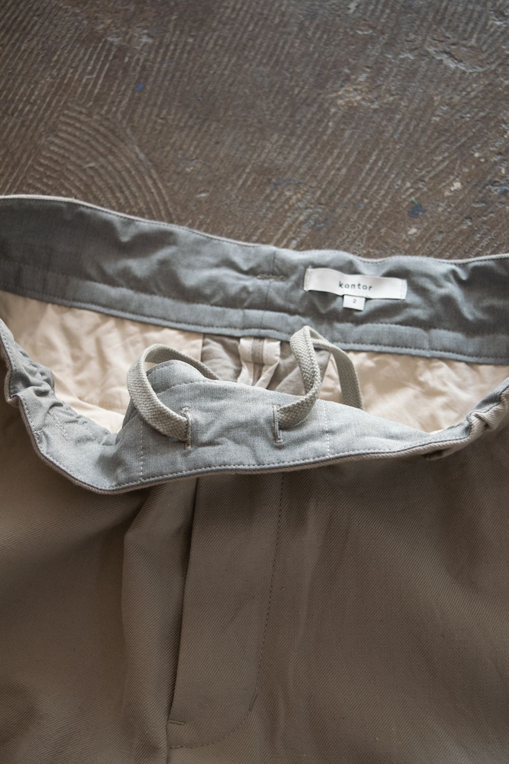 【ラスト1点】【20AW】Drawstring Seam Pants(BEIGE)