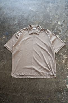 【ラスト1点】【25SS】強撚コットンポロカットソー(MOCHA BEIGE)