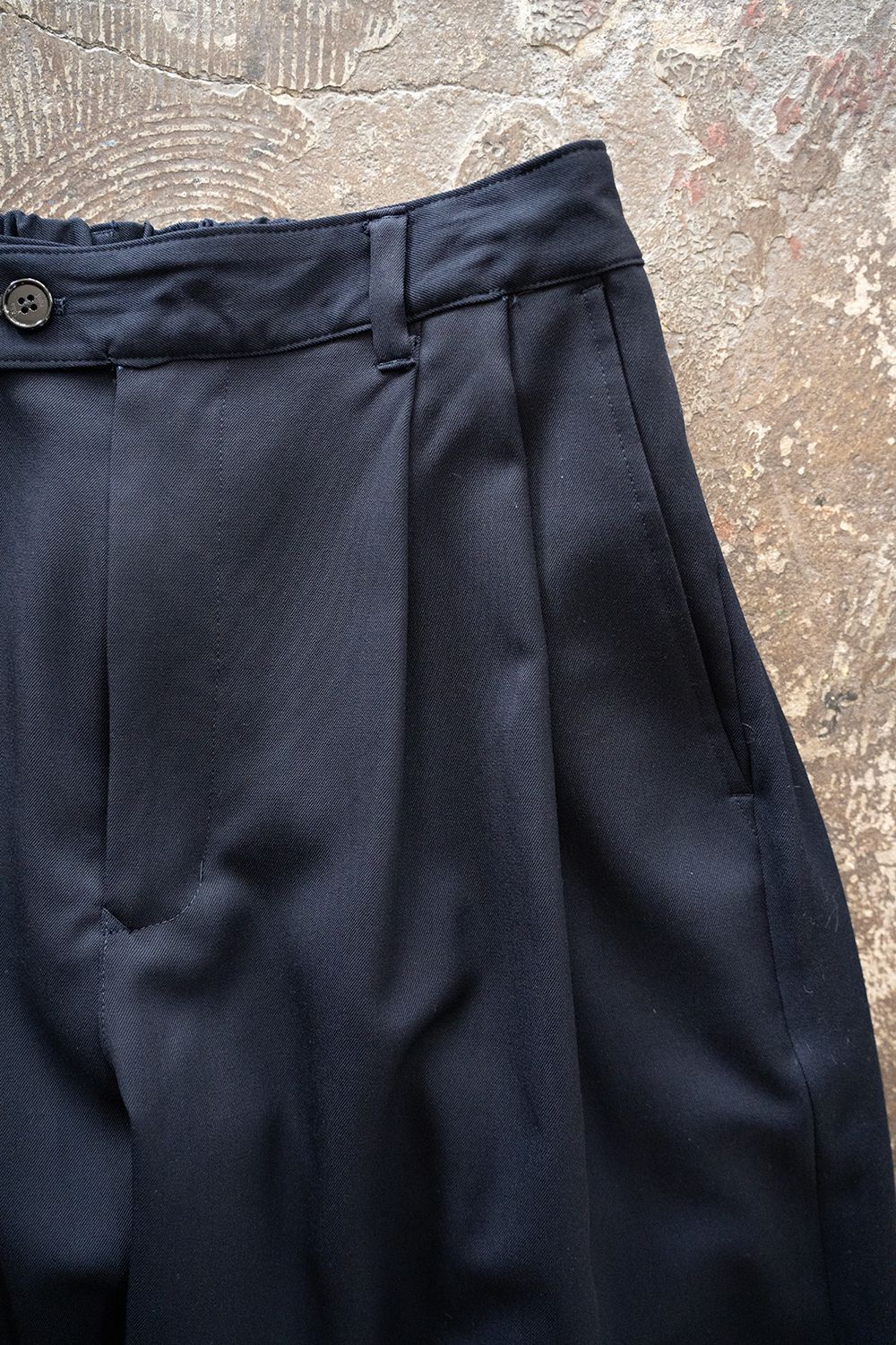【ラスト1点】【26SS】2Tuck Wide Easy Pants/2タックワイドイージーパンツ(NAVY)