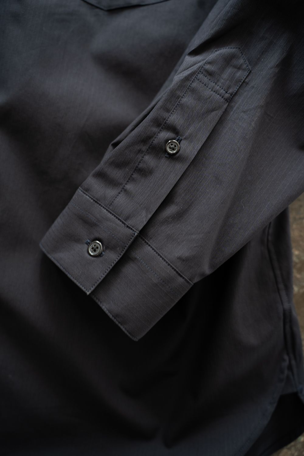 【26SS】ブロードレギュラーカラーシャツ(NAVY STRIPE)