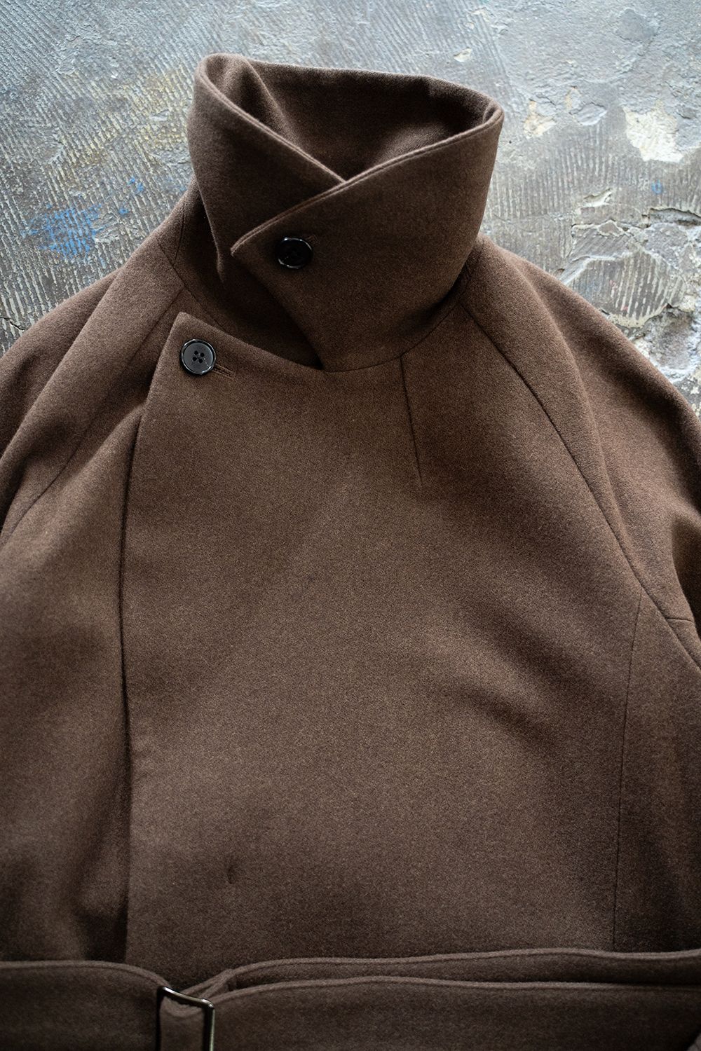 【25AW】Belted Over Coat/ベルテッドオーバーコート(BROWN)